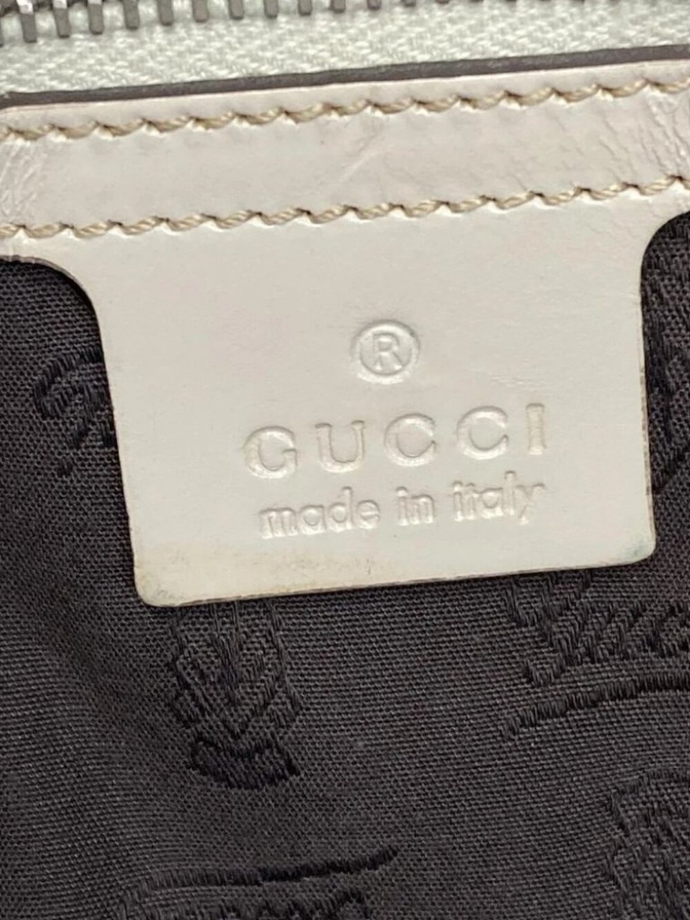 GUCCI GG Twins/GG Pattern Dark Brown Beige Cream Jacquard Leather - Picture 15 of 15